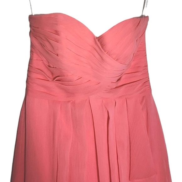 DAVID'S BRIDAL Coral Reef  Crinkle Chiffon Dress - Picture 4 of 10